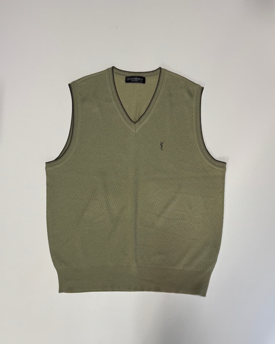 정품!! 입생로랑 YSL 세이지 그린 베스트 조끼 L 상품이미지1