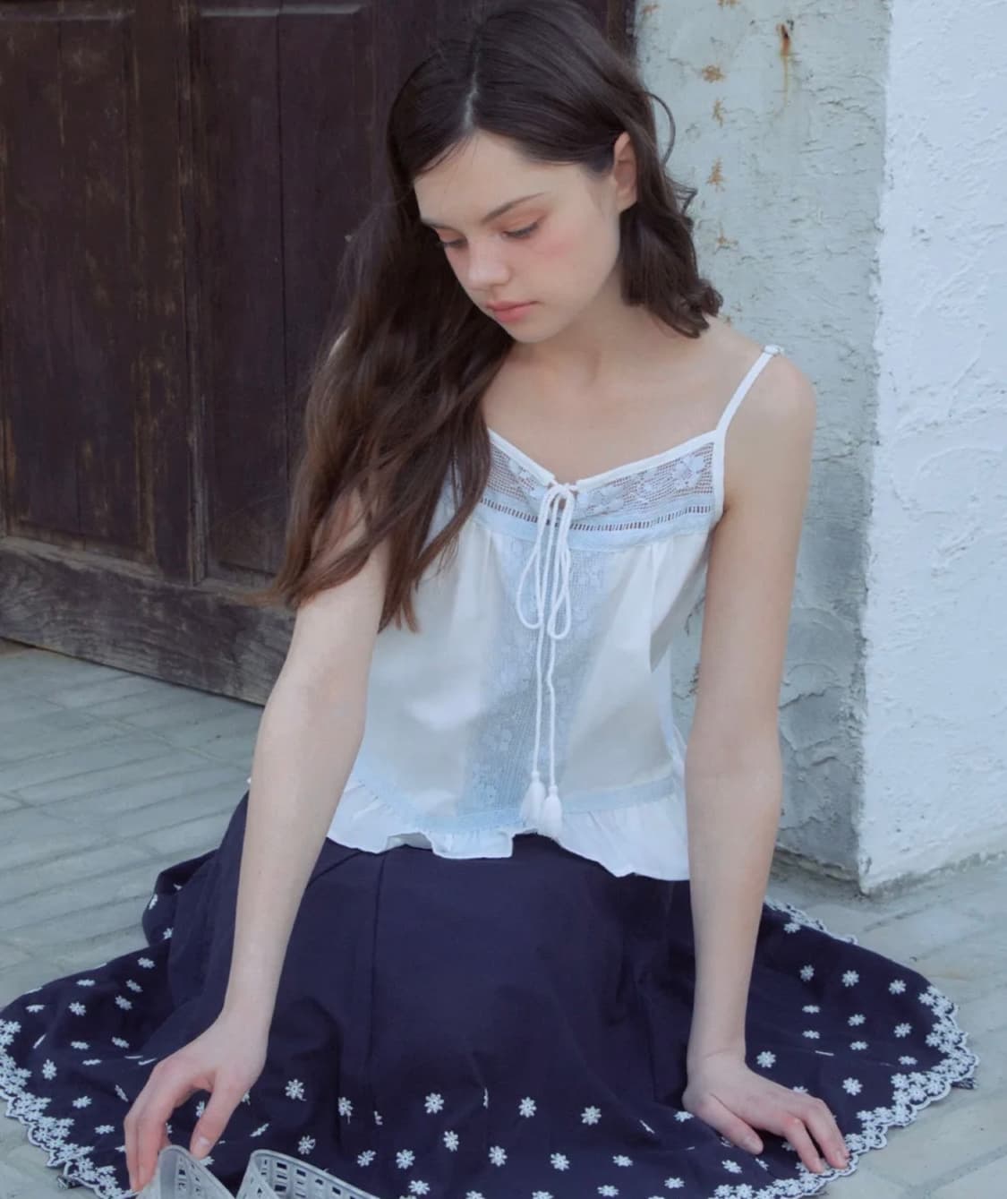 아우어노스텔지아Boheme Lace Sleeveless Blouse 상품이미지1