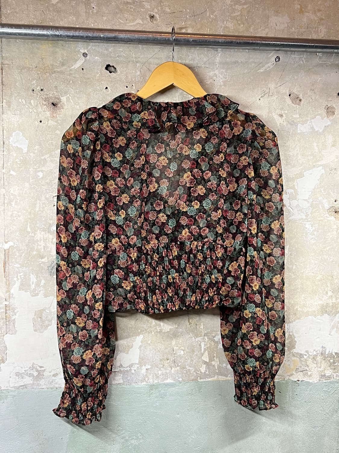 [ZARA] 쉬폰 플라워 크롭 블라우스 상품이미지5