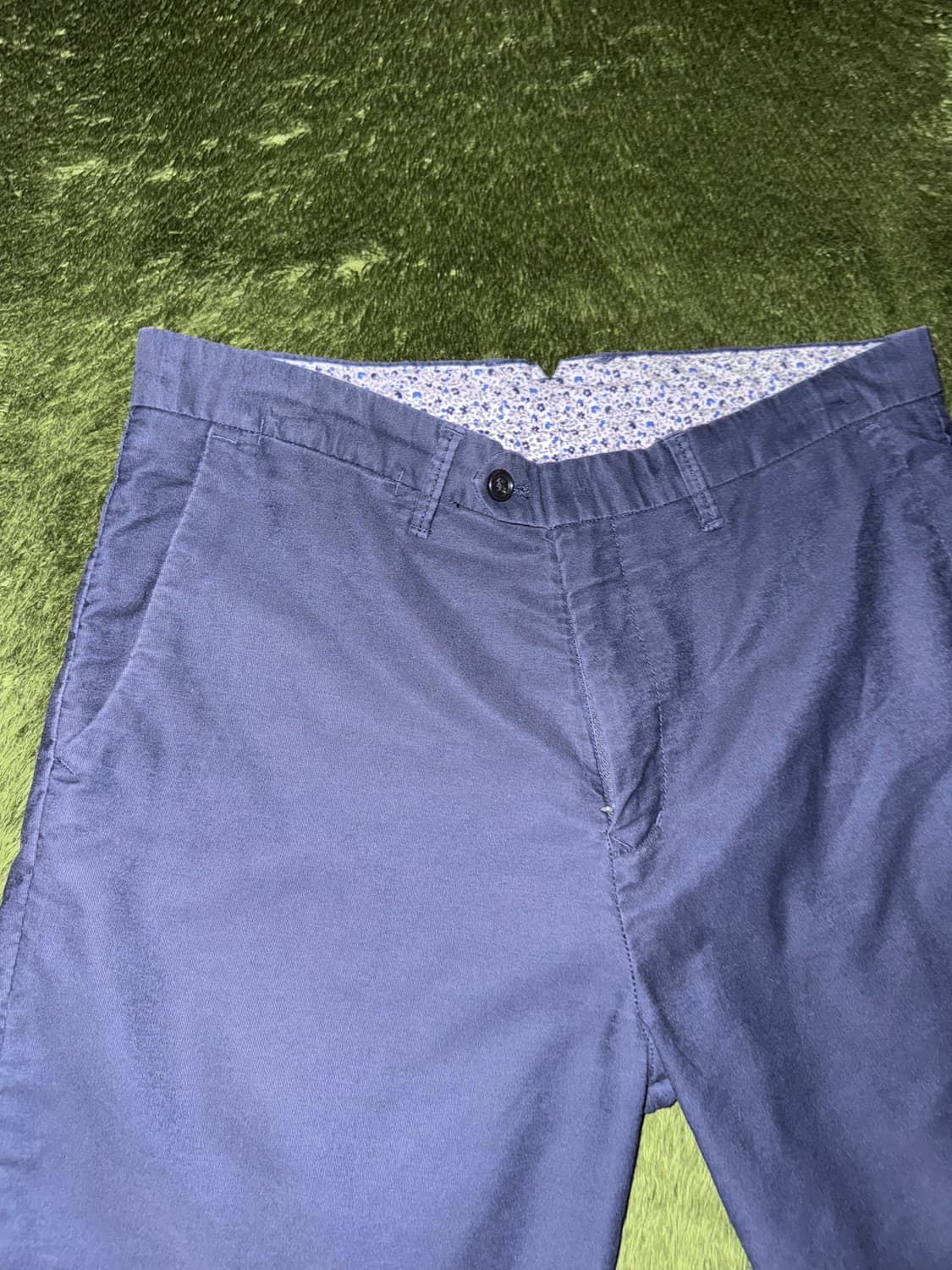 [M] Beams japan 빔즈 코튼 치노 하프 팬츠 반바지 네이비 상품이미지5