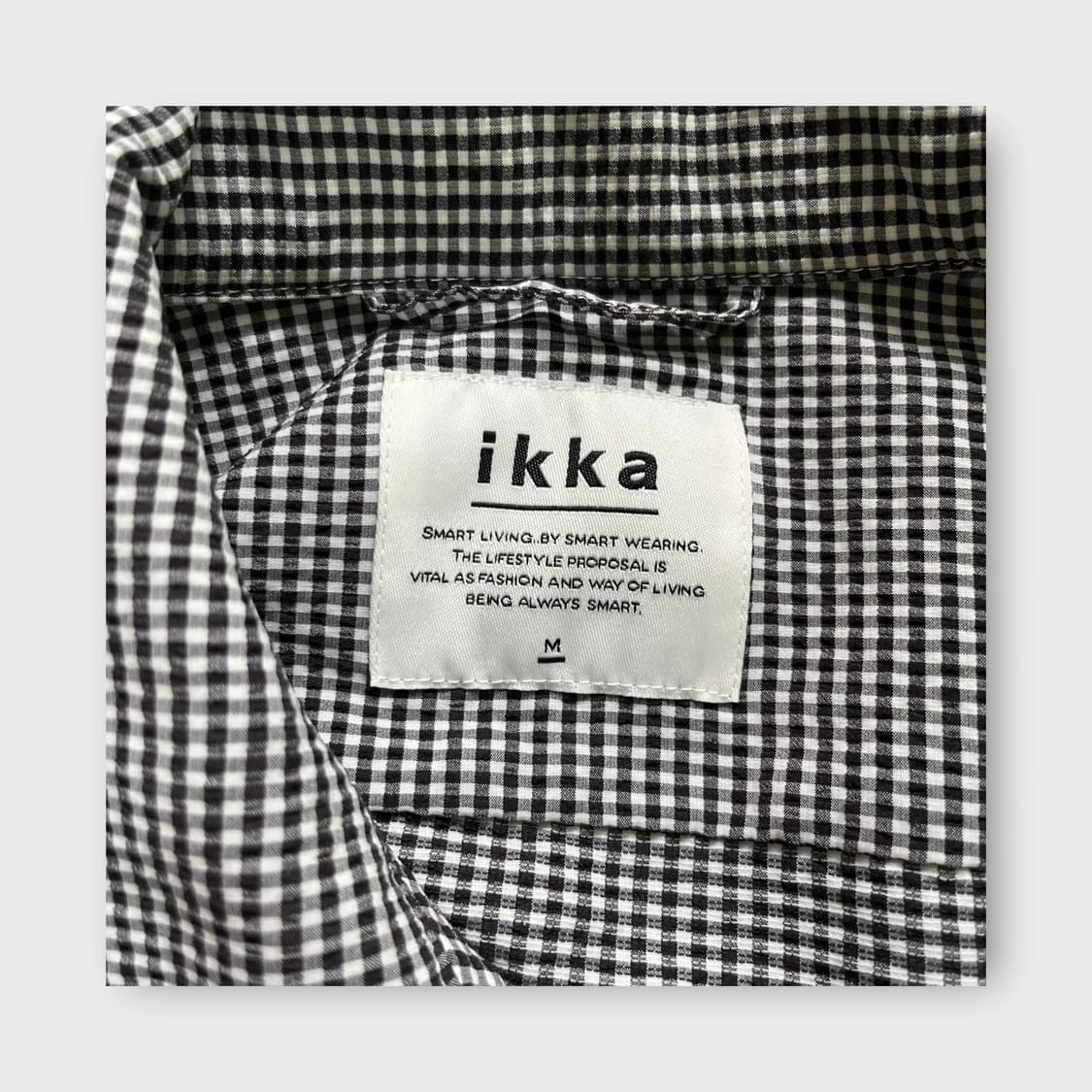 ikka . 시어서커 체크 집업셔츠 상품이미지5