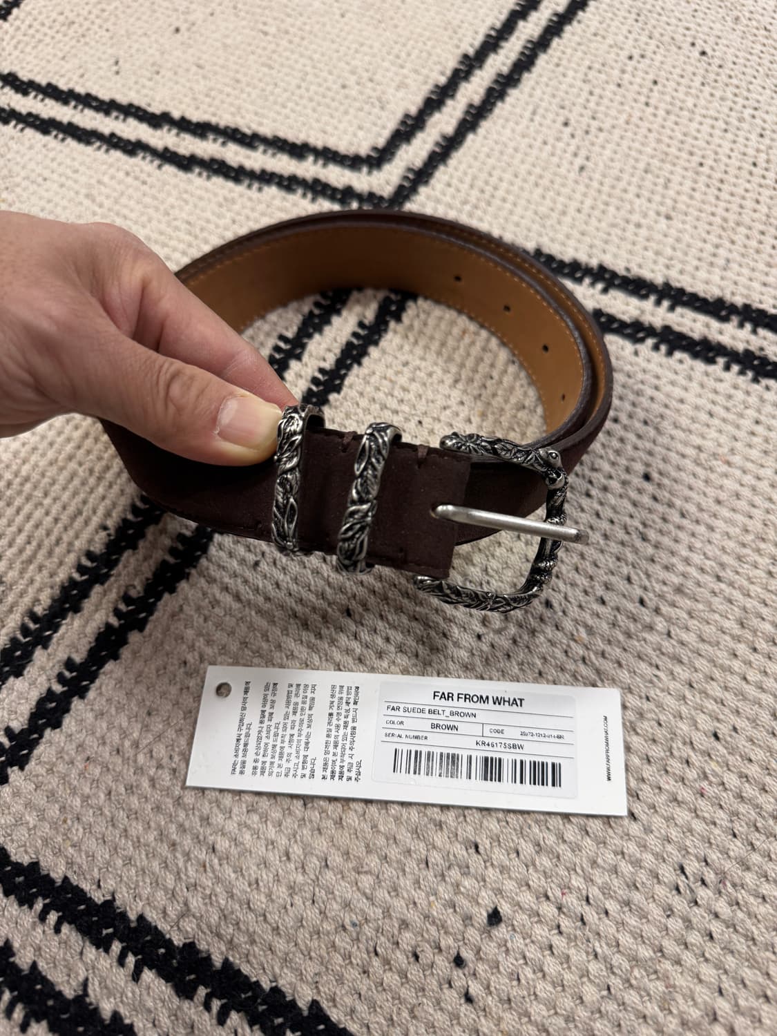 [파프롬왓] 스웨이드 벨트 브라운 상품이미지4