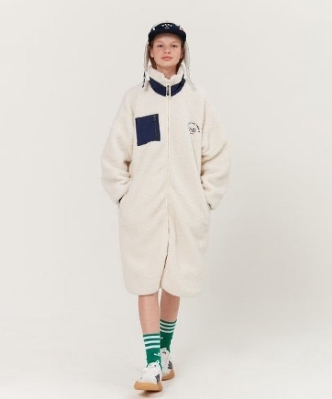 Oioi 롱 후리스 코트 상품이미지1