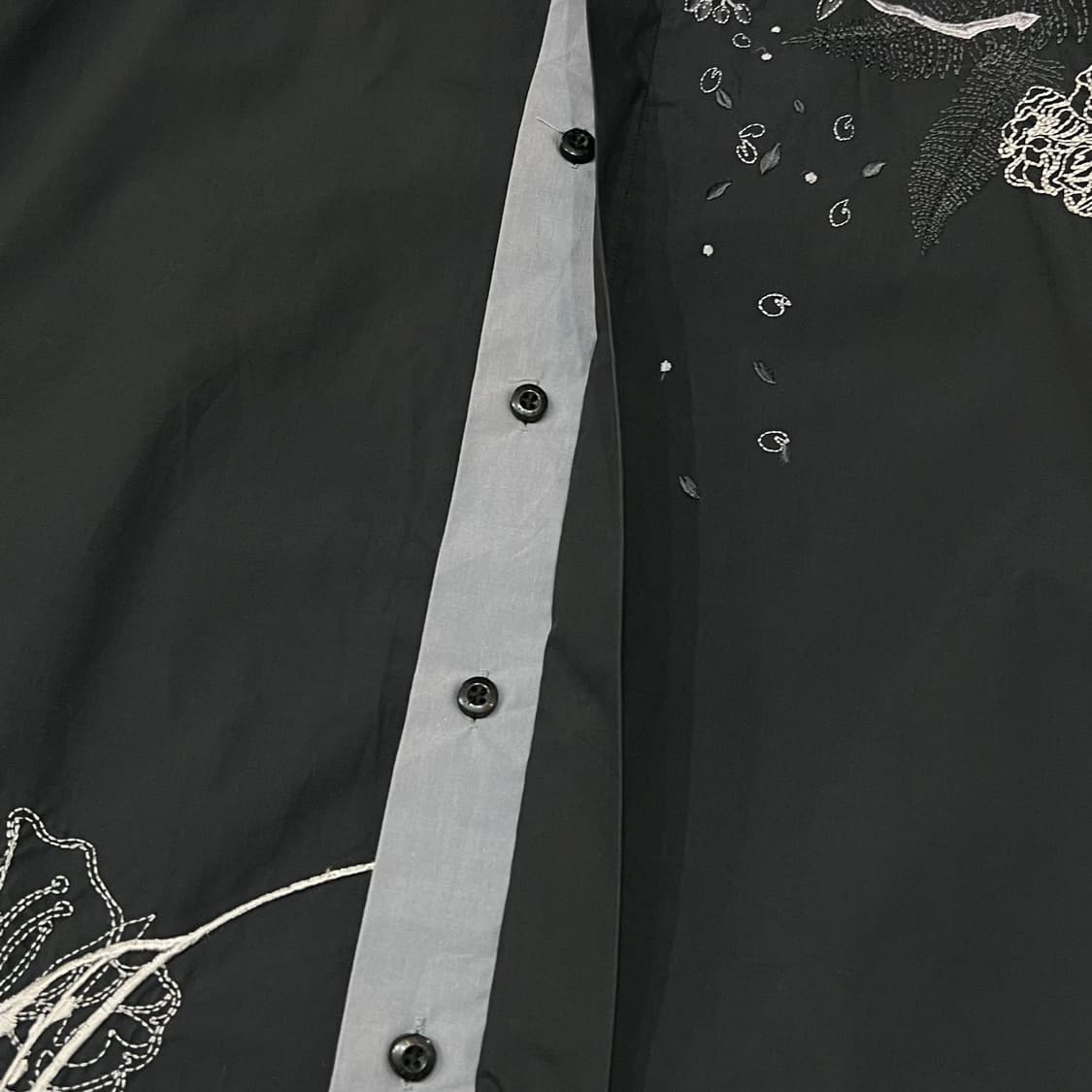  빈티지 자수 히든 버튼 하프 셔츠 y16329 상품이미지4