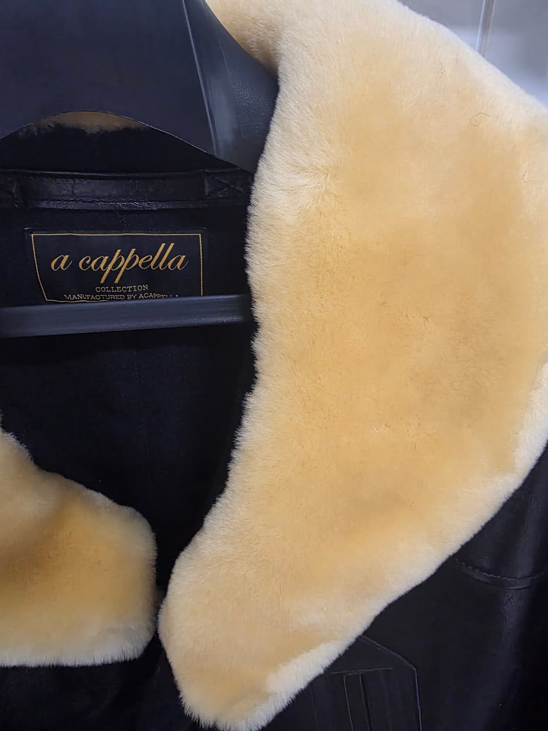 아카펠라클로딩 가죽 숄 칼라 코트 44사이즈 판매 상품이미지9