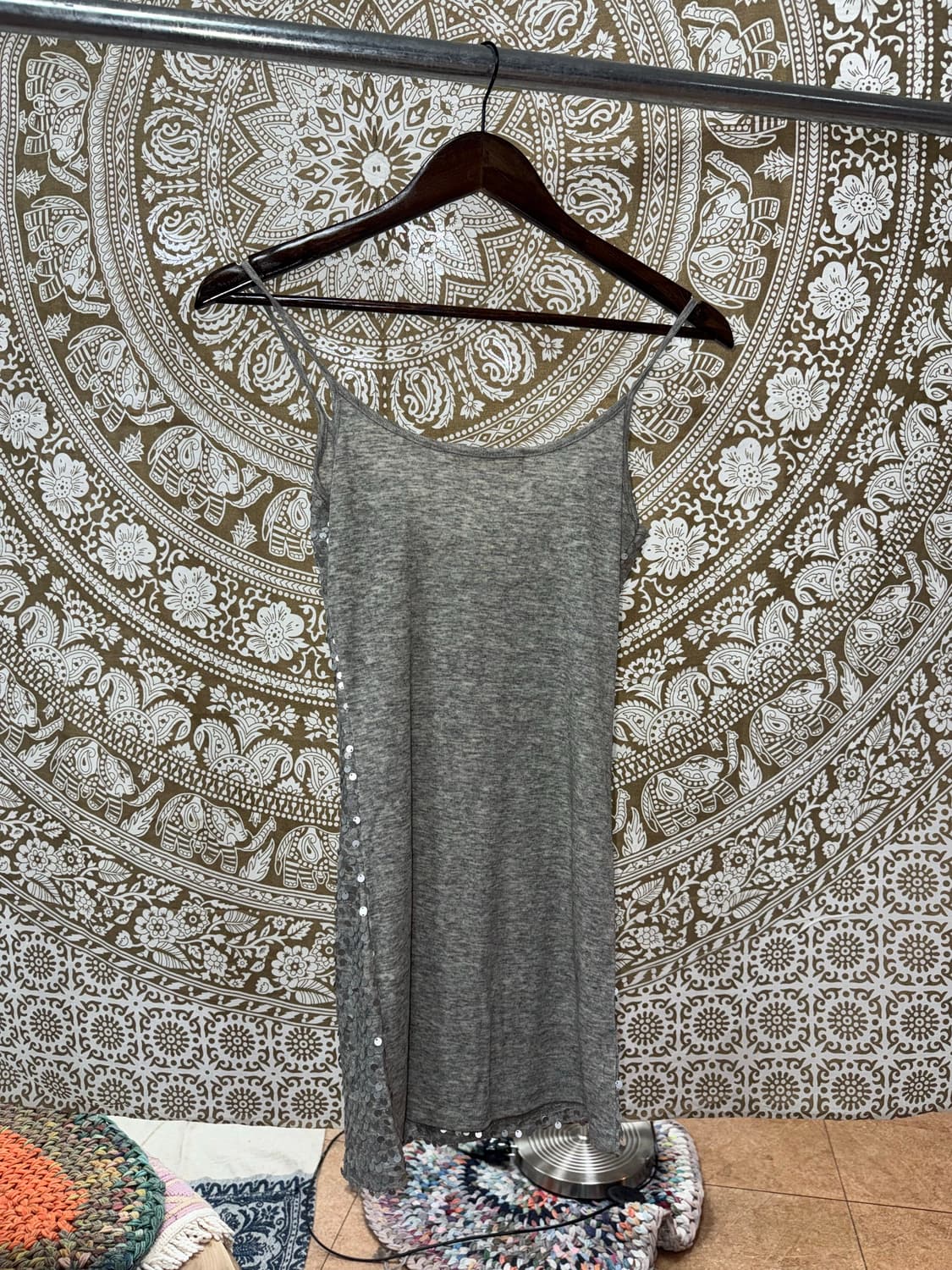 빈티지 여성 스팽글 슬리브리스 상품이미지4