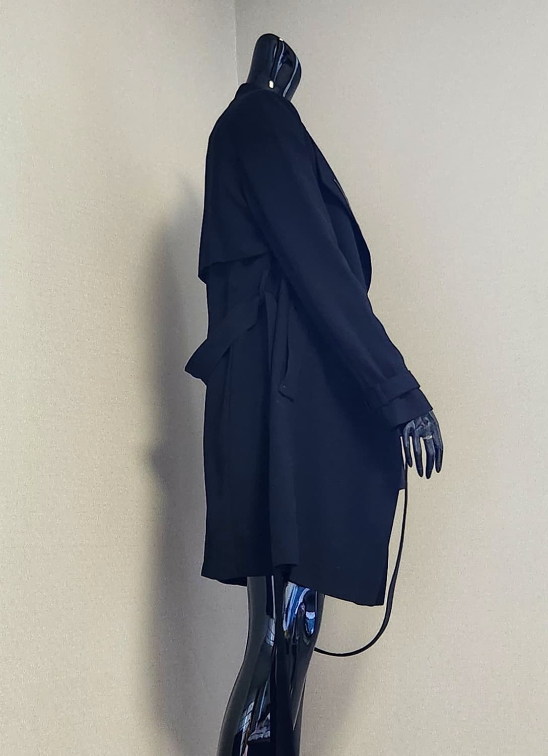 블랙  트렌치코트 상품이미지4