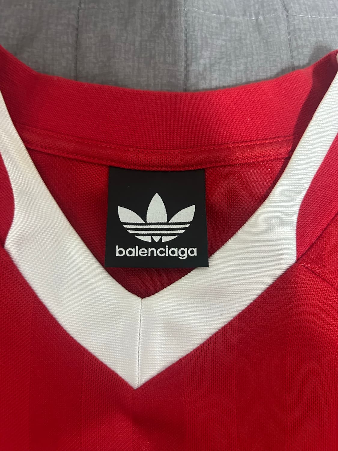[2] 발렌시아가 아디다스 사커 풋볼 반팔 티셔츠 레드 상품이미지4