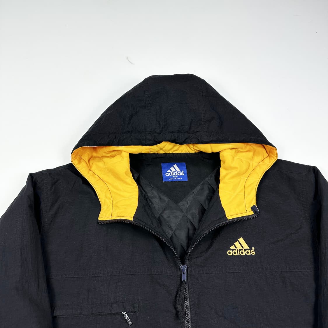아디다스 오리지널 블랙 누빔 점퍼 자켓 (실측 XL) 상품이미지1