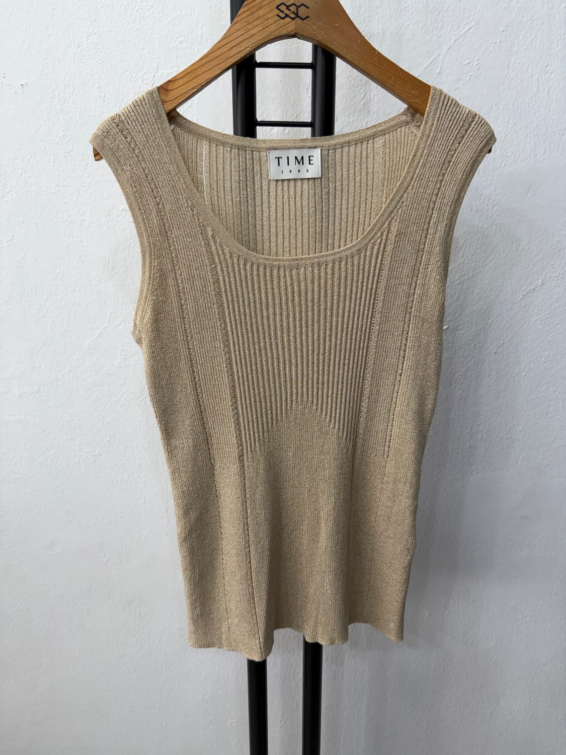 정품) TIME 타임 한섬 22ss 골지 니트 탑 90F 상품이미지1