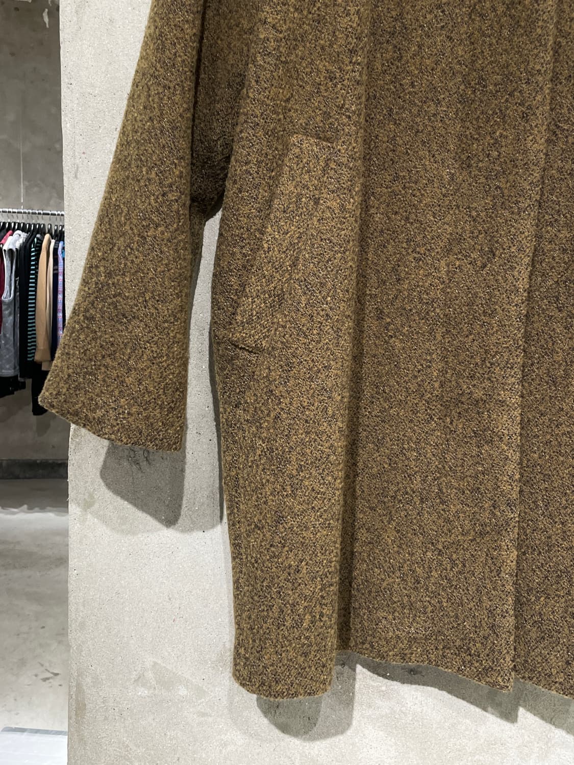 샘소이 샘소이 멜란지 골드 히든 버튼 하이넥 호퍼 자켓 상품이미지4