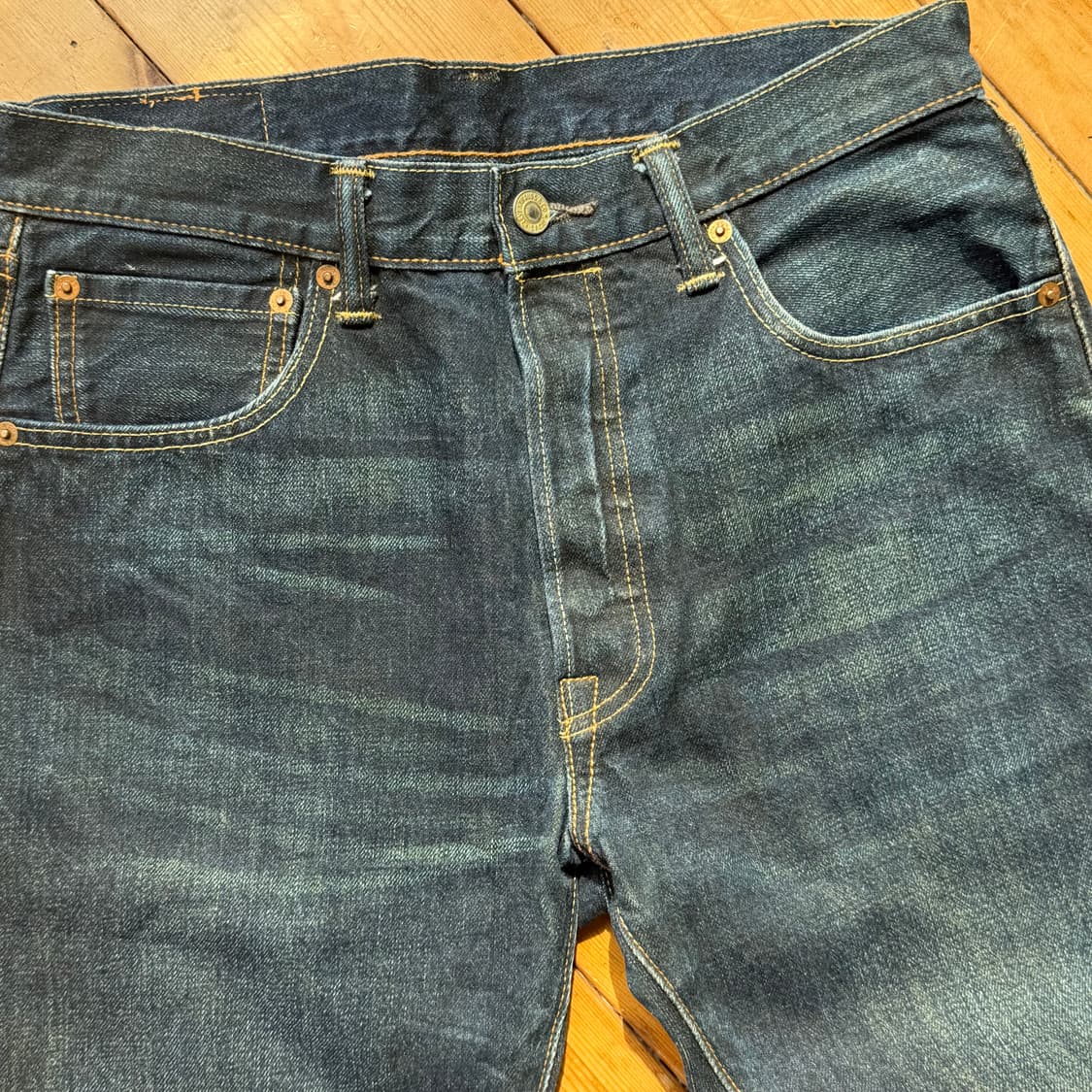 리바이스 501 짧은 기장 체인스티치 상품이미지3