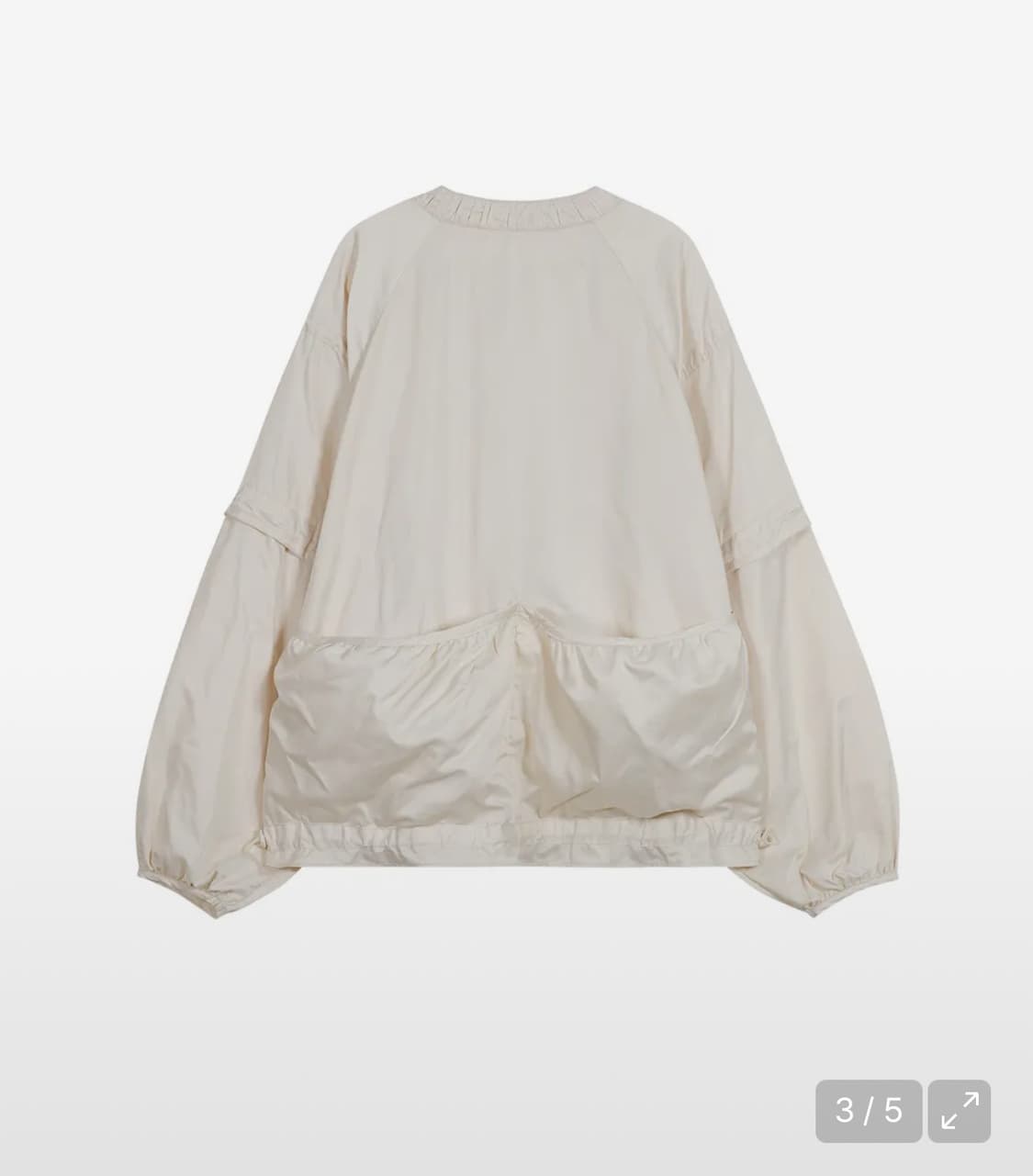 Glossy Shirring Jacket Ivory 상품이미지3