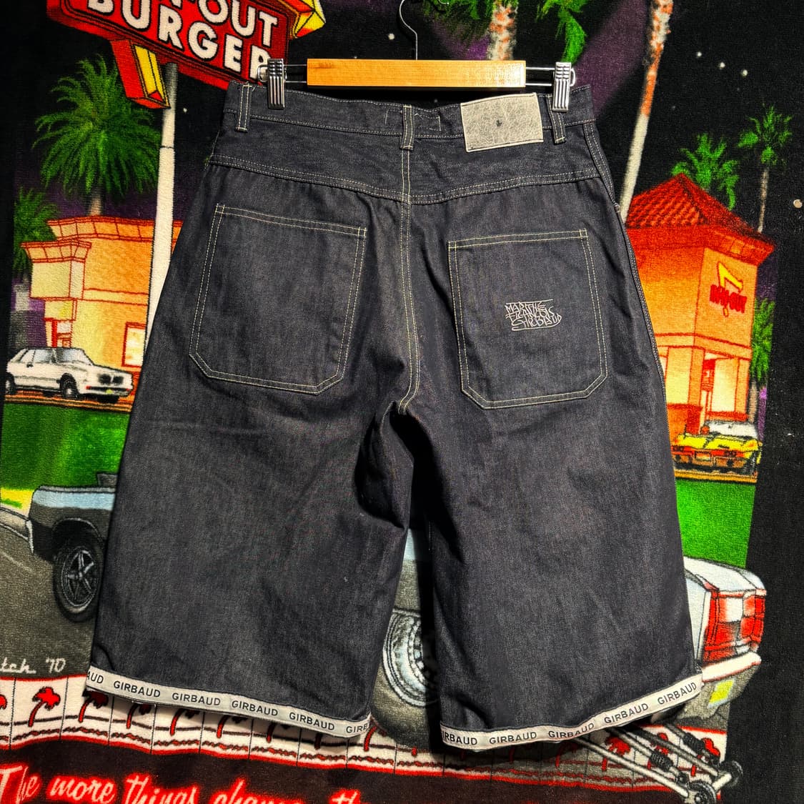마리떼프랑소와저버 00s 데님 버뮤다 팬츠 30 흑청 반바지 상품이미지4