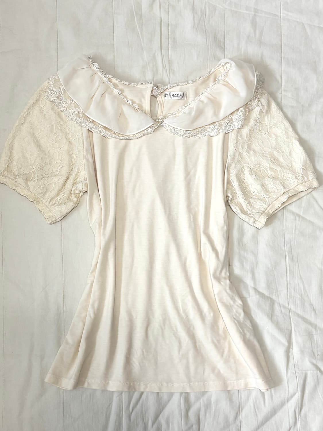 엑시즈팜 바닐라 레이스 블라우스 로걀탑 라떼갸루 히메갸루 페어리 달천깔 상품이미지1