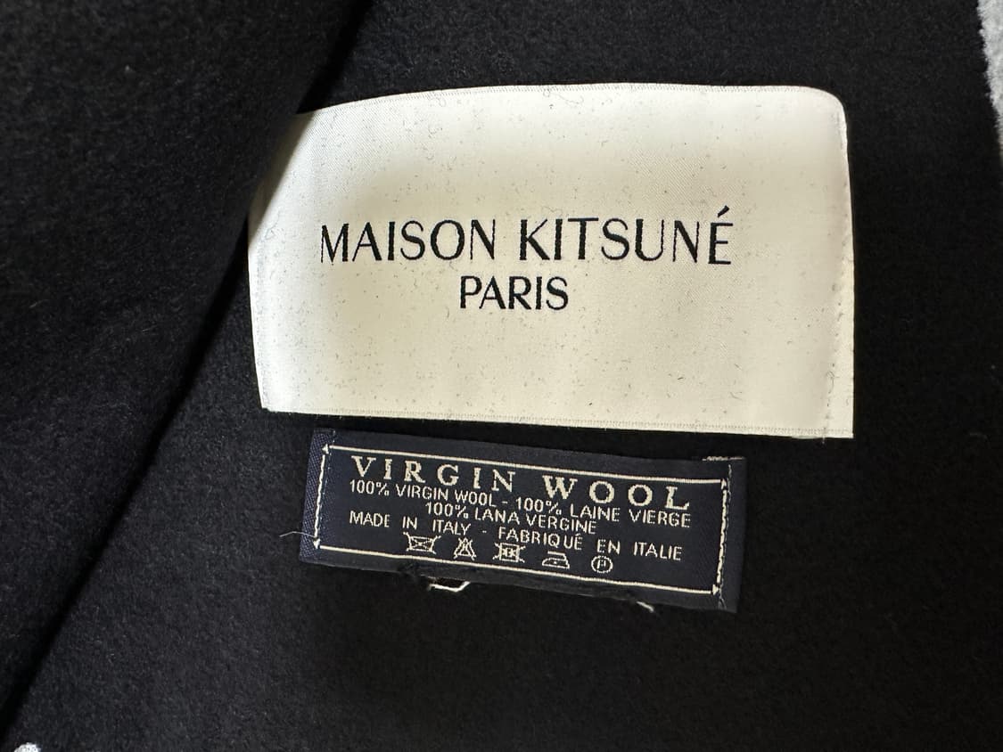 메종키츠네 폭스 헤드 버진 울 머플러 상품이미지5