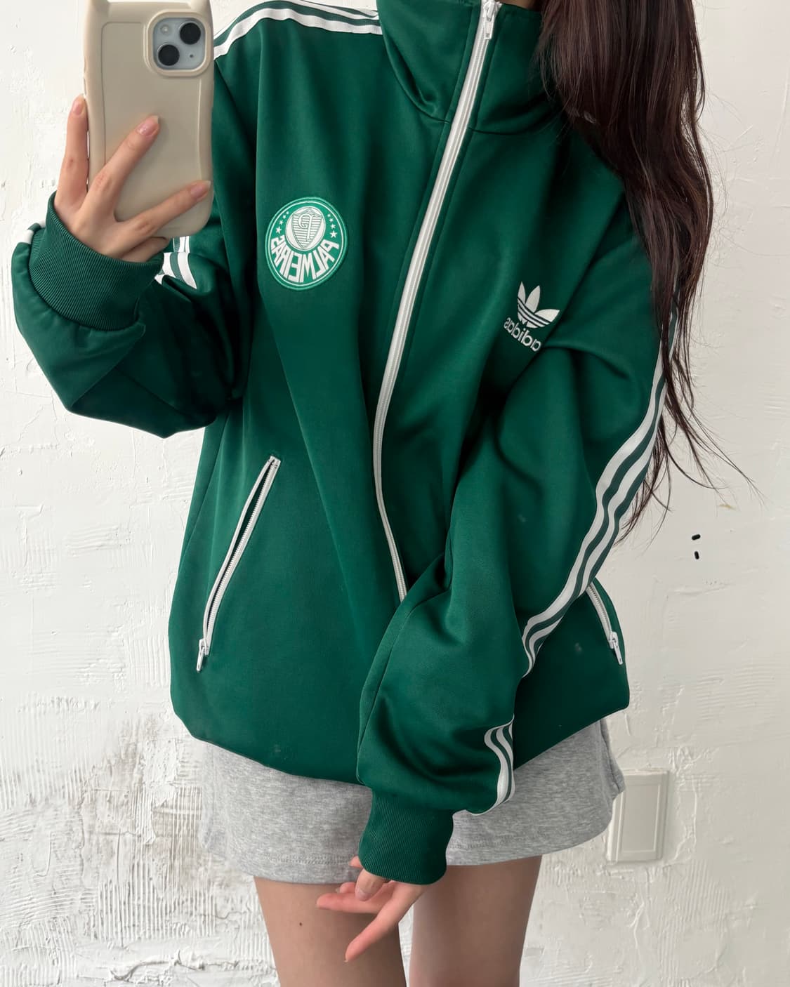 Adidas 아디다스 그린 컬러 팔메이라스 트랙탑 져지 상품이미지1