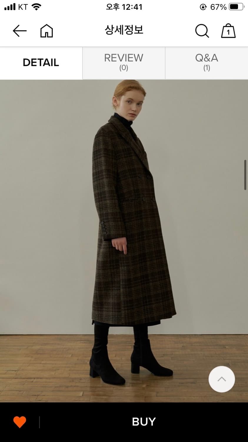 플랫80 체크 코트 상품이미지2