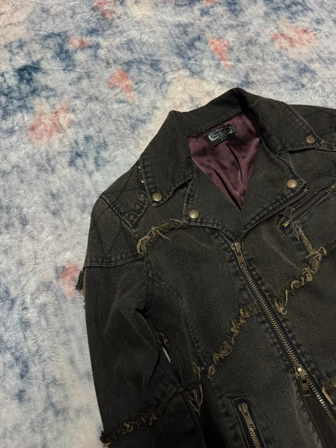 Face the music 00s grunge patchwork ride 상품이미지3