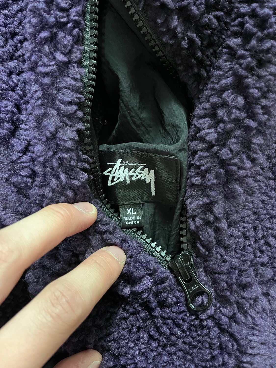 스투시 쉐르파 리버시블 자켓 퍼플 XL 상품이미지3
