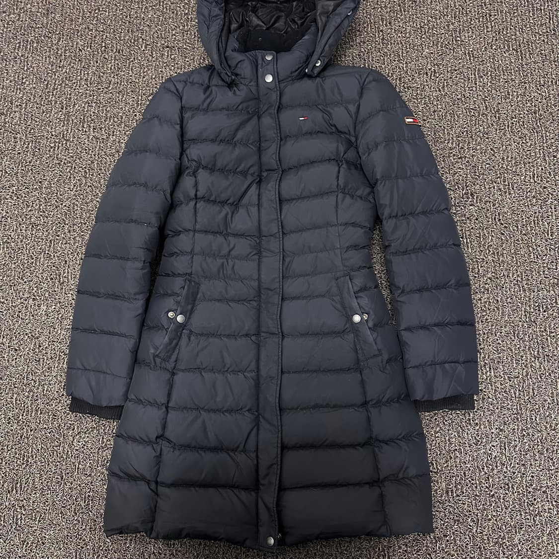 타미힐피거 여성 다운 롱패딩 블랙 S 상품이미지1