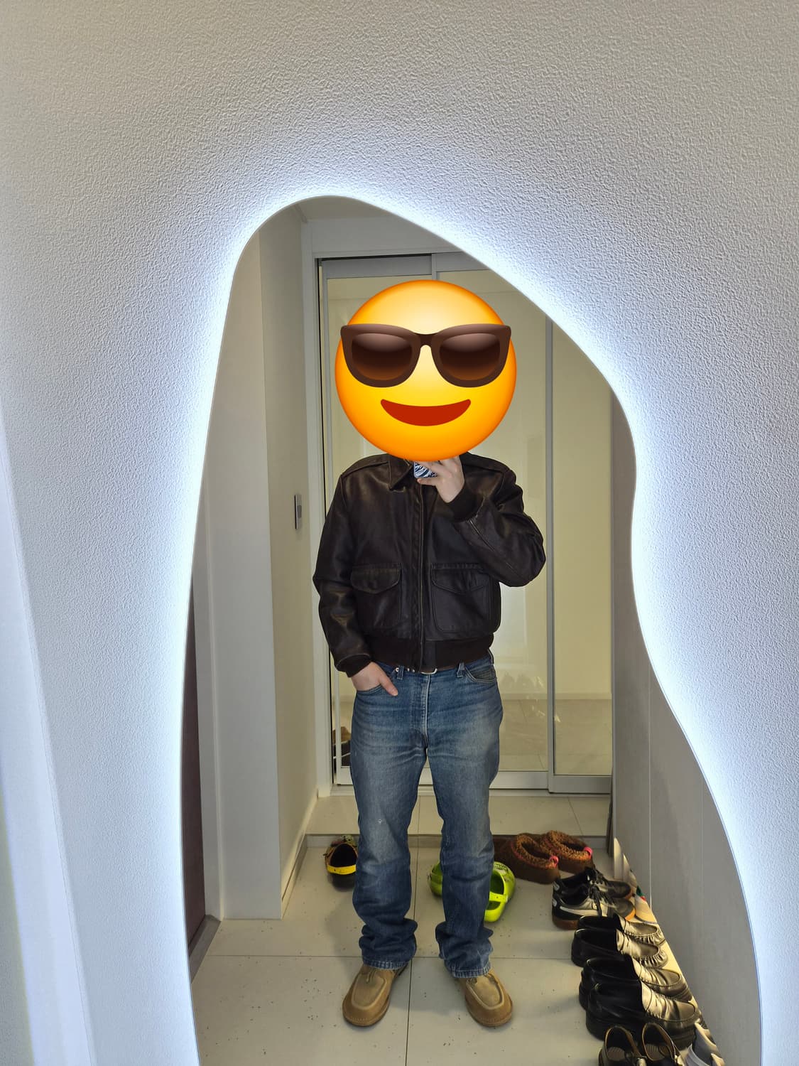 빈티지 쇼트 A-2 레더자켓 브라운 L 상품이미지10