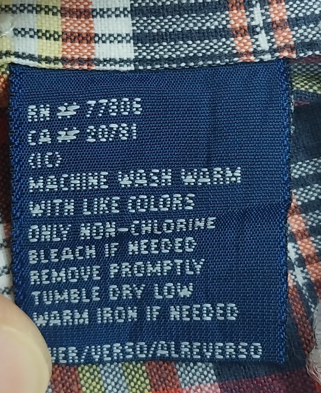 타미힐피버 체크 포켓셔츠 M (크게나옴) 상품이미지4