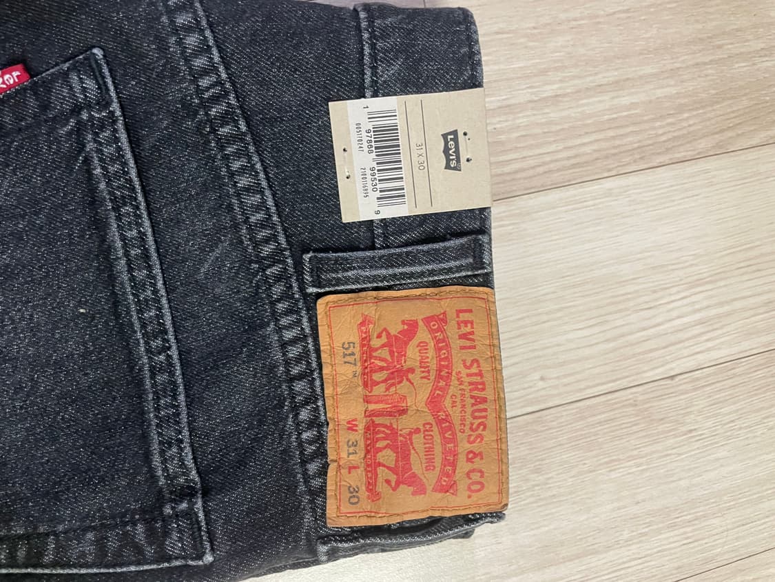 리바이스 517 블랙진 31x30 상품이미지2