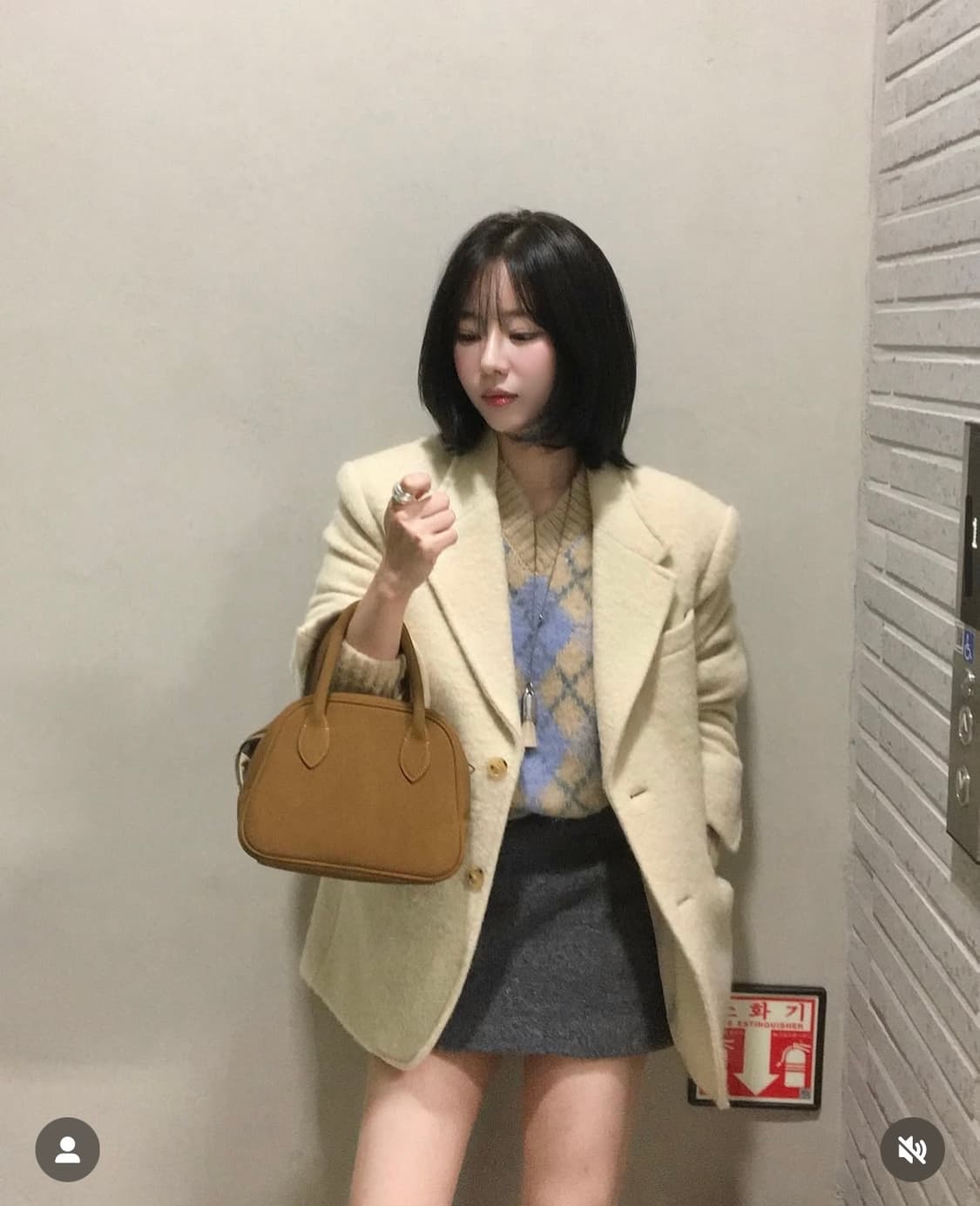 던스트 알파카 블레이저 코트 [크림베이지 / S] 상품이미지1