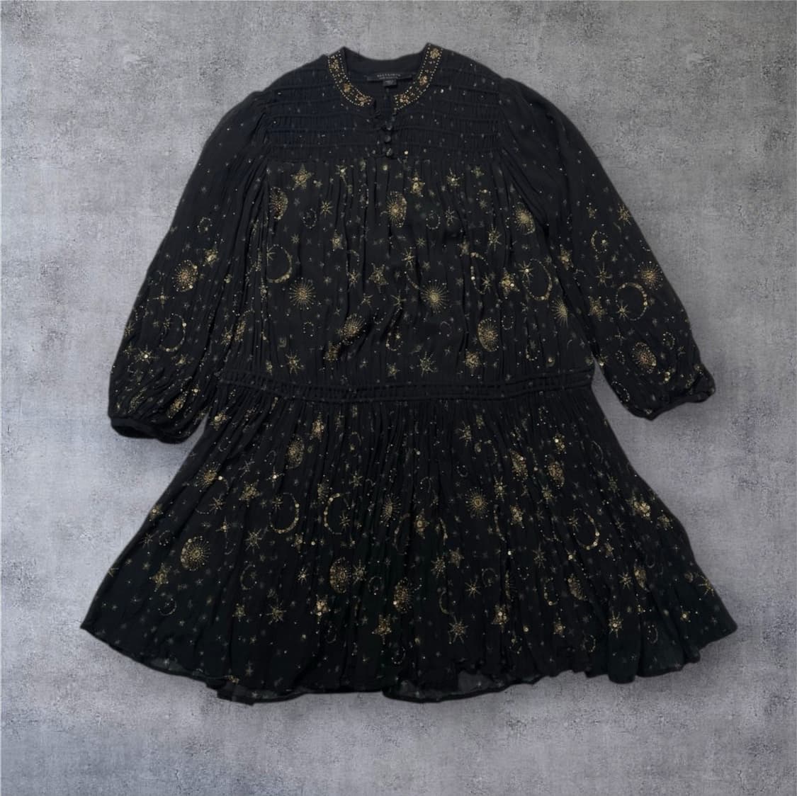 올세인츠 Allsaints 블랙 이소벨라 셀렌 비즈 원피스 EU34 상품이미지2