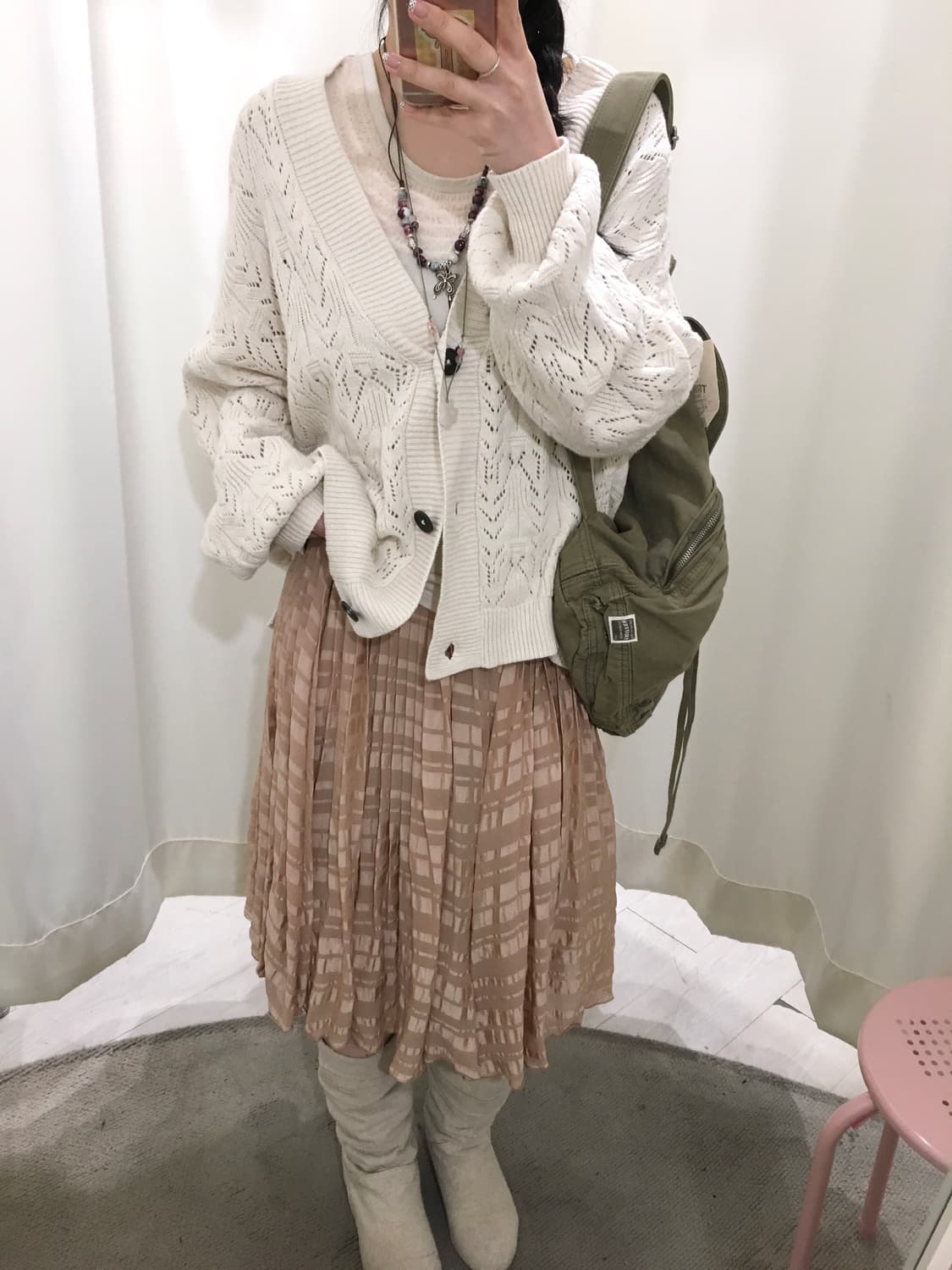 synchro X crossing stripe skirt 상품이미지4