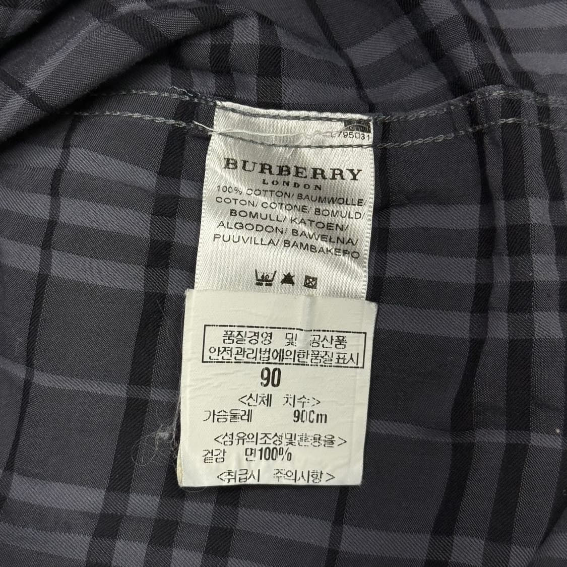 [S] 버버리 런던 그레이 체크 셔츠 상품이미지7