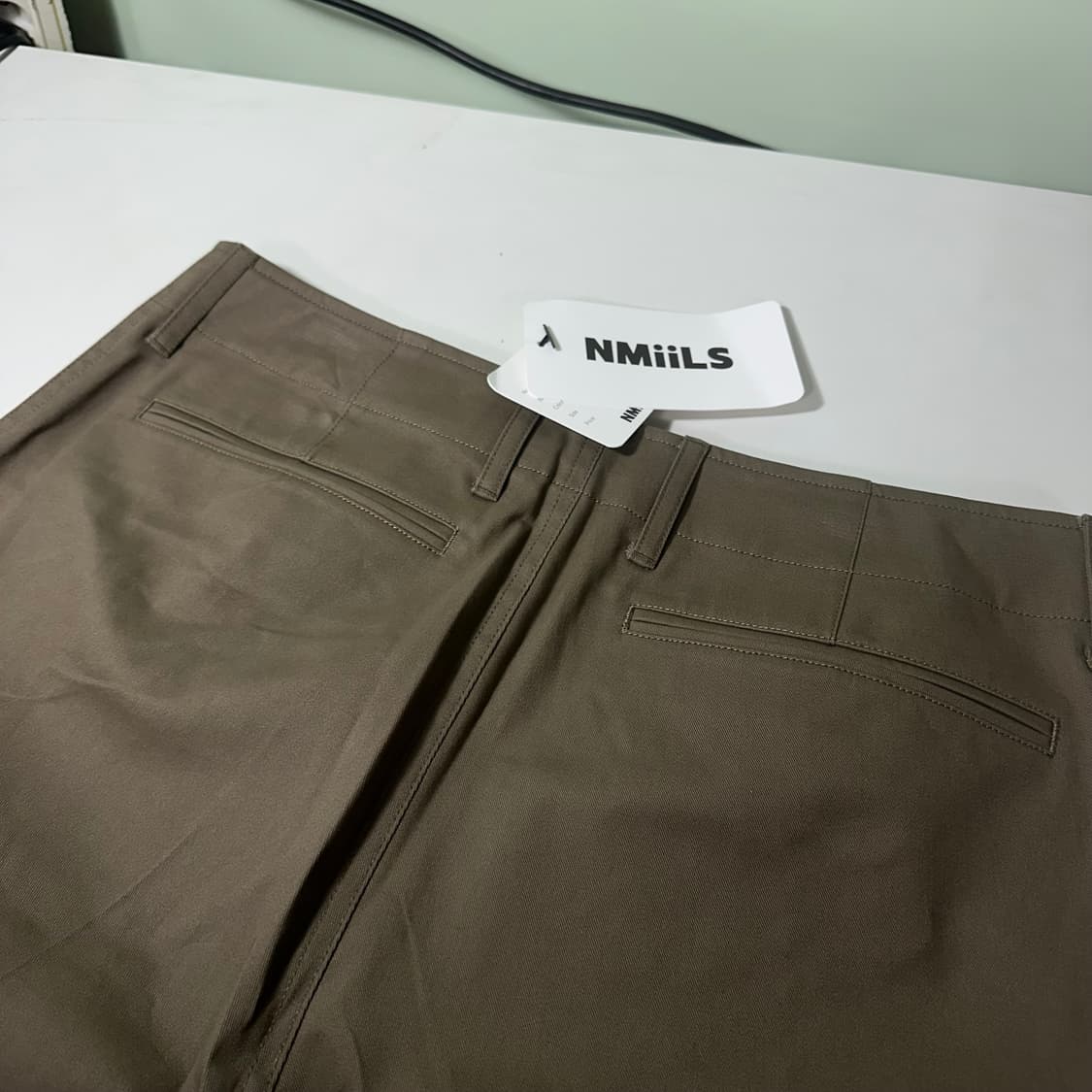 택달린새것 M-L NMiiLS 카키브라운 와이드테이퍼드 구르카팬츠 상품이미지6