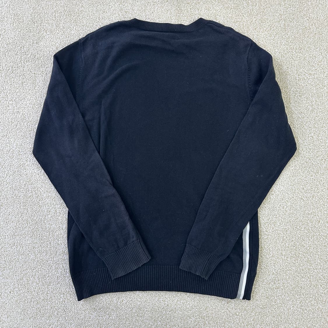 실측확인 네이비 브이넥0320D 상품이미지3