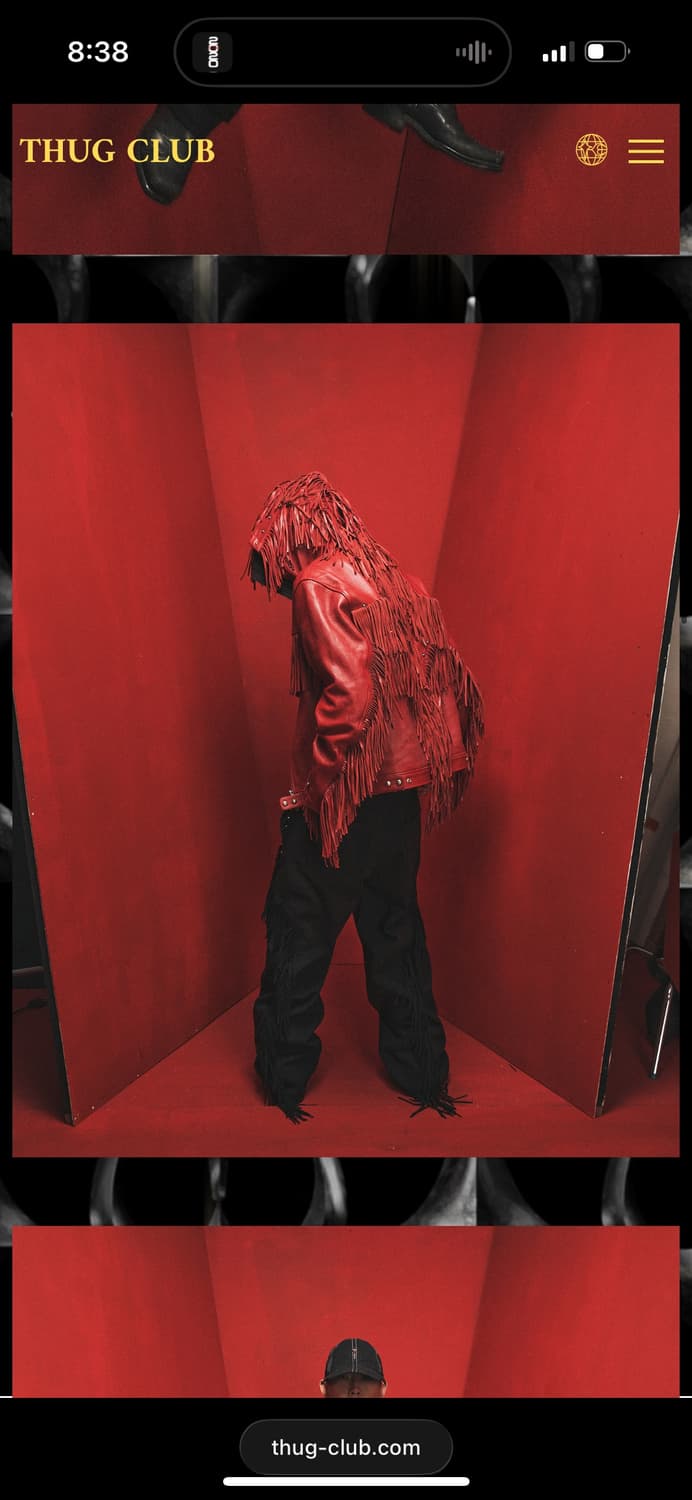 Thug Club 캐슬 카우보이 블랙 팬츠 2사이즈 상품이미지2