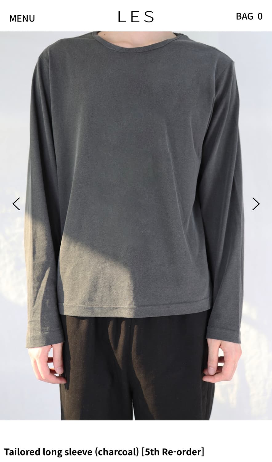 tailored long sleeve charcoal 1  상품이미지1