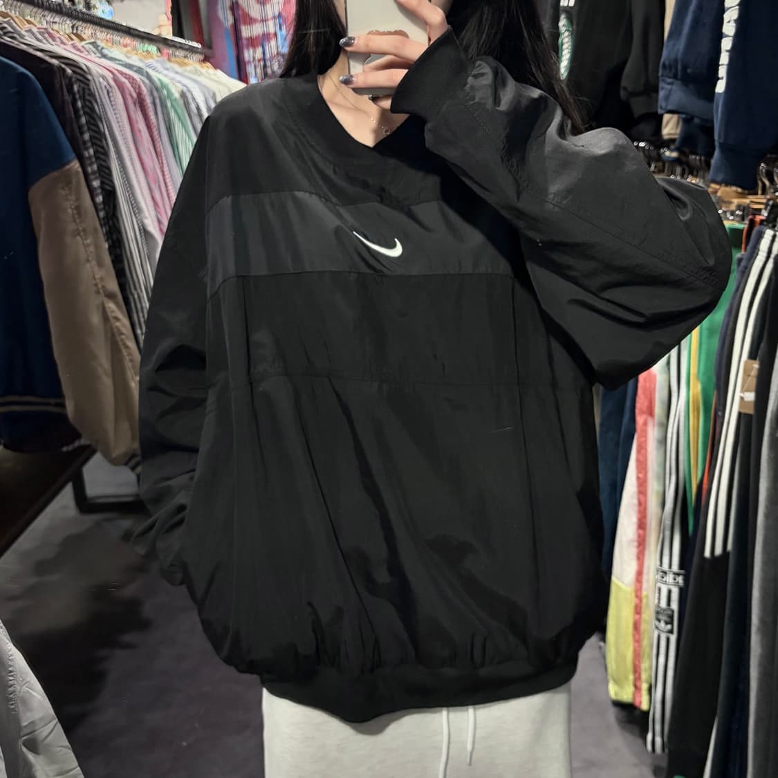 [IM] NIKE 나이키 배색 웜업 블랙 상품이미지1