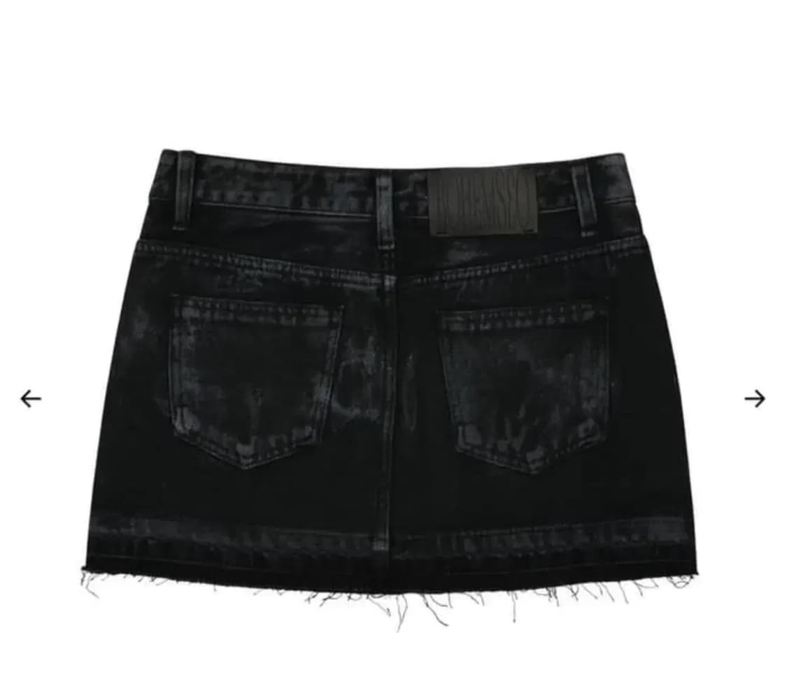 (새거) 보헤미안서울 화이트 코티드 엠보 데님 미니스커트 보헴서 L 상품이미지2