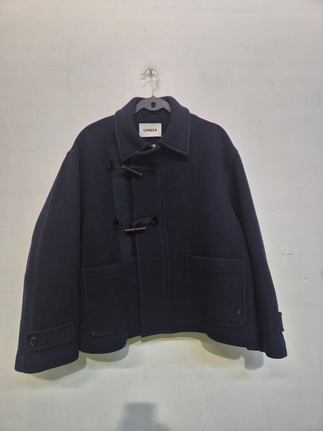 정품)엄버포스트파스트 숏 울 더플 코트 네이비3사이즈 상품이미지1