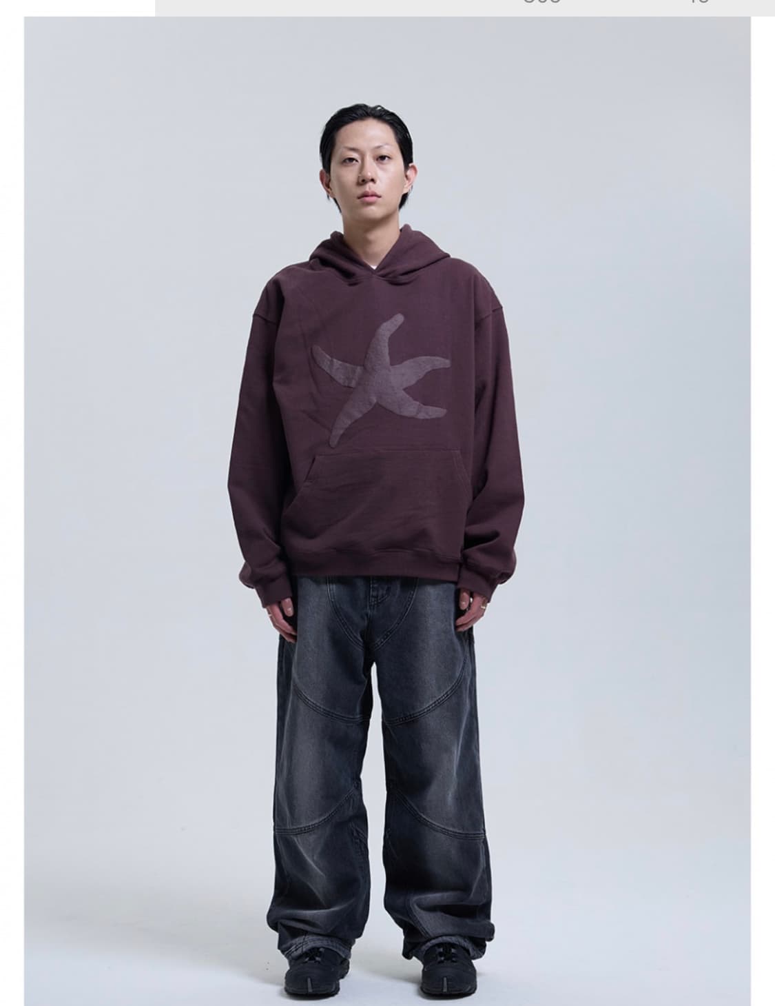 더콜디스트모먼트 후드티 다크와인(starfish hoodie) M 상품이미지2