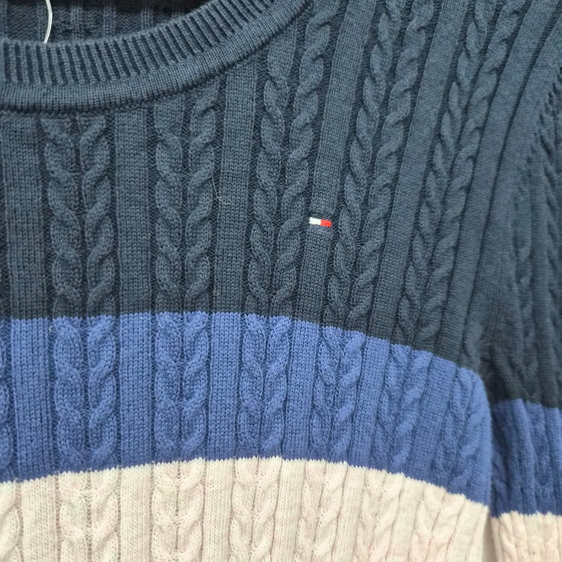 타미힐피거 스트라이프 긴팔 니트 여성 2XS 상품이미지3