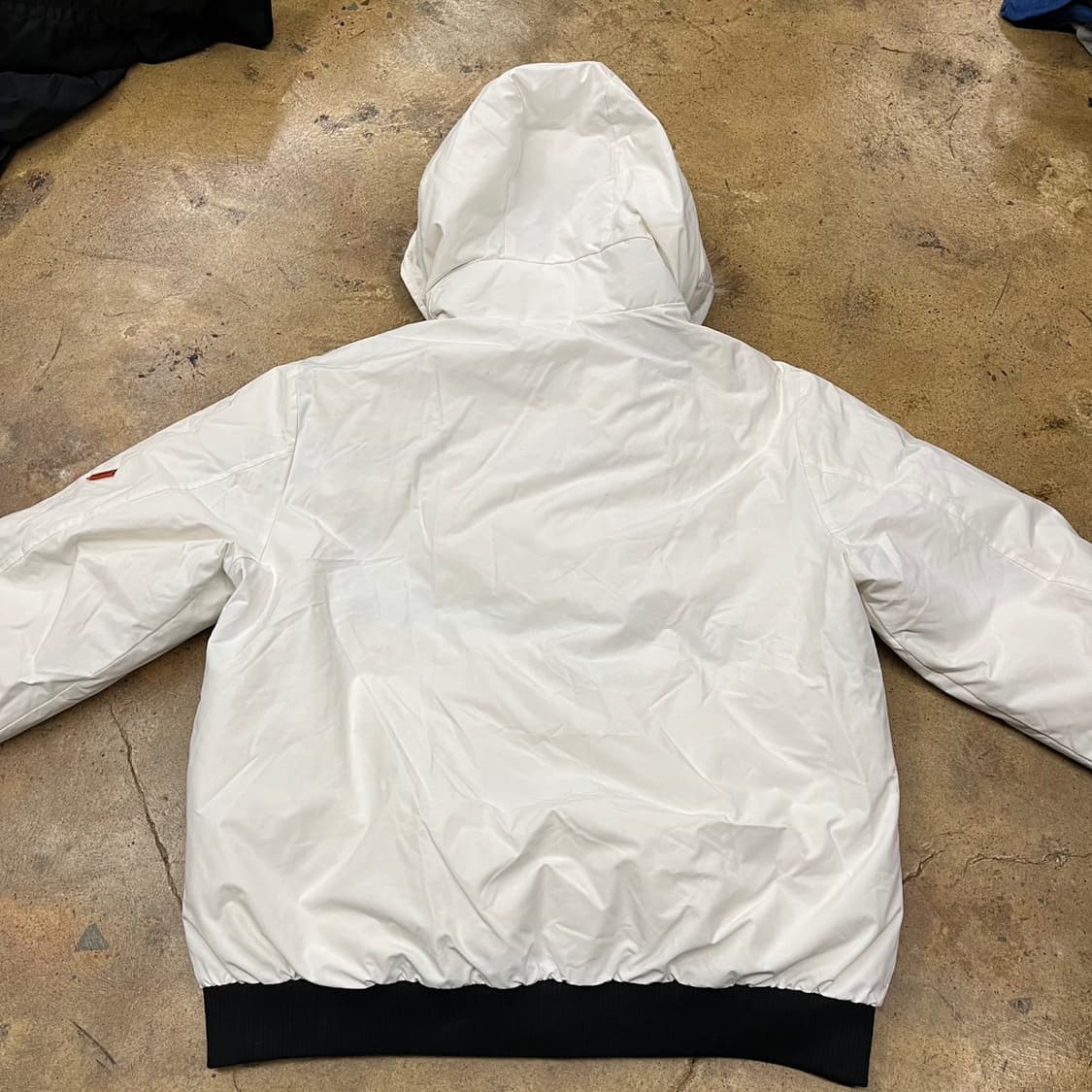 [정품/95] 엄브로 화이트 후드 퍼 패딩 점퍼 b18 상품이미지4
