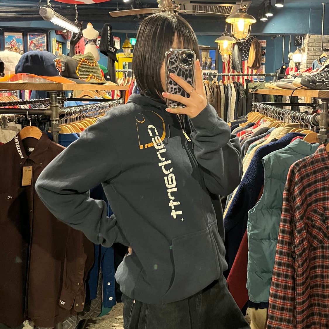 Carhartt 칼하트 빅로고 후드집업 상품이미지3