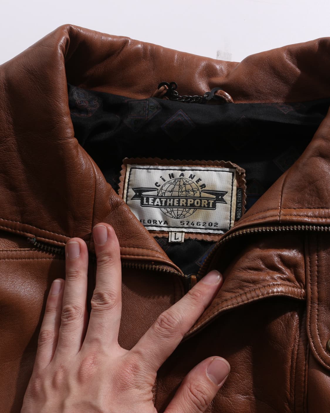 O-0318 Sheep skin leather bomber jacket 상품이미지4