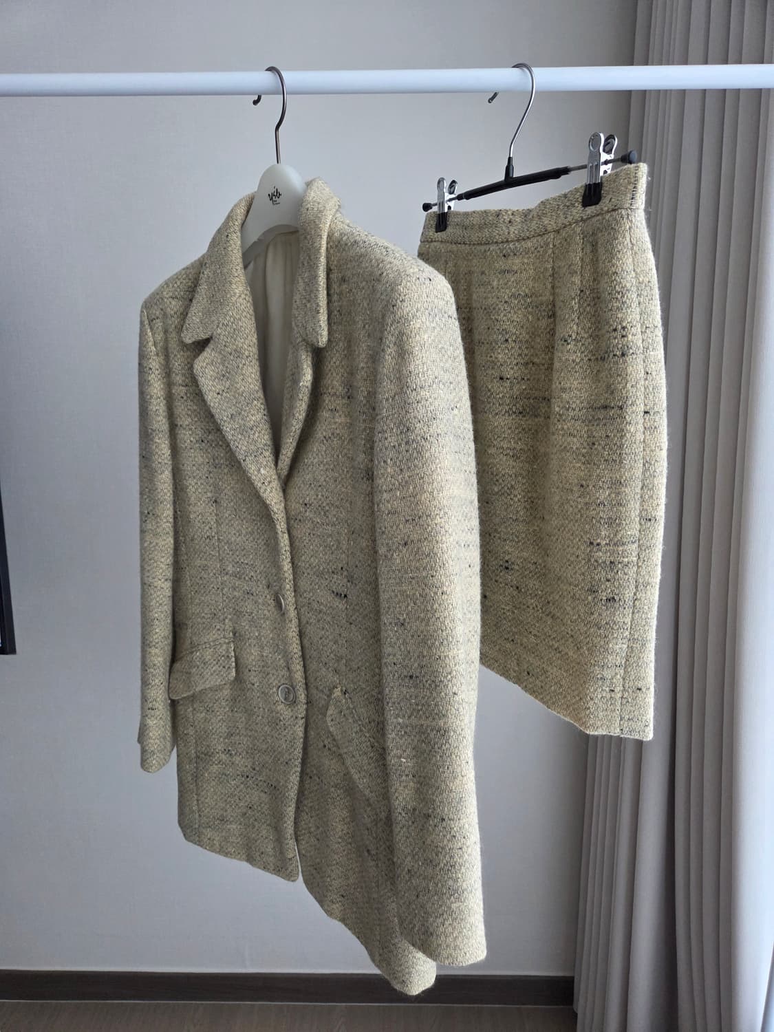 빈티지 정장 투피스 블레이져 치마 세트 상품이미지1