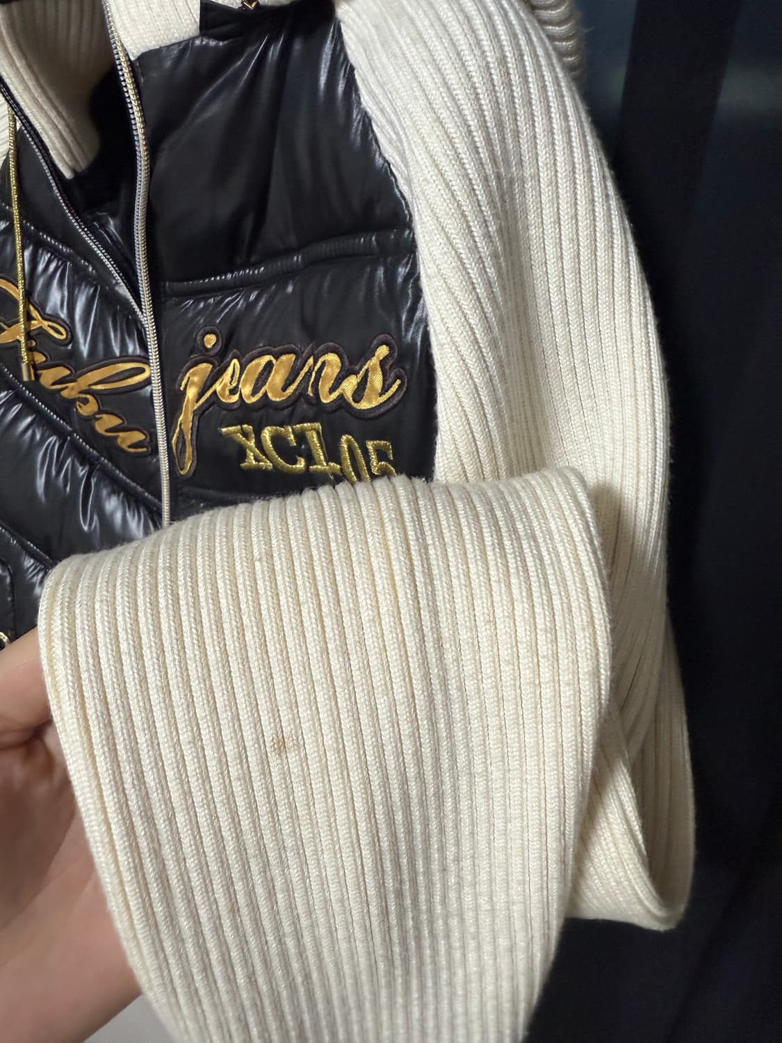 FUBU 니트 크롭 패딩 갸루 빈티지  큐빈 상품이미지3