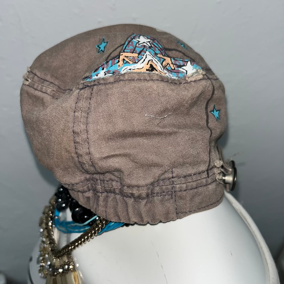 빈티지 스타 프린팅 밀리터리 캡 상품이미지5