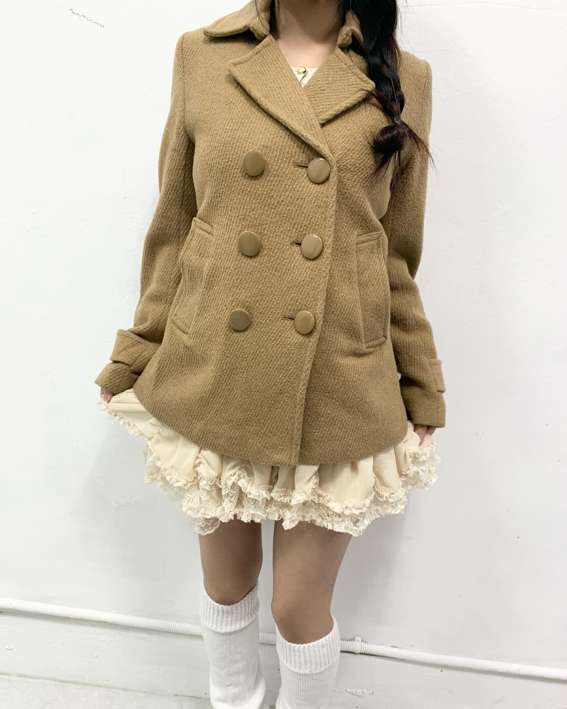 [HEATHER] 라떼갸루 리락쿠마 숏코트 상품이미지2