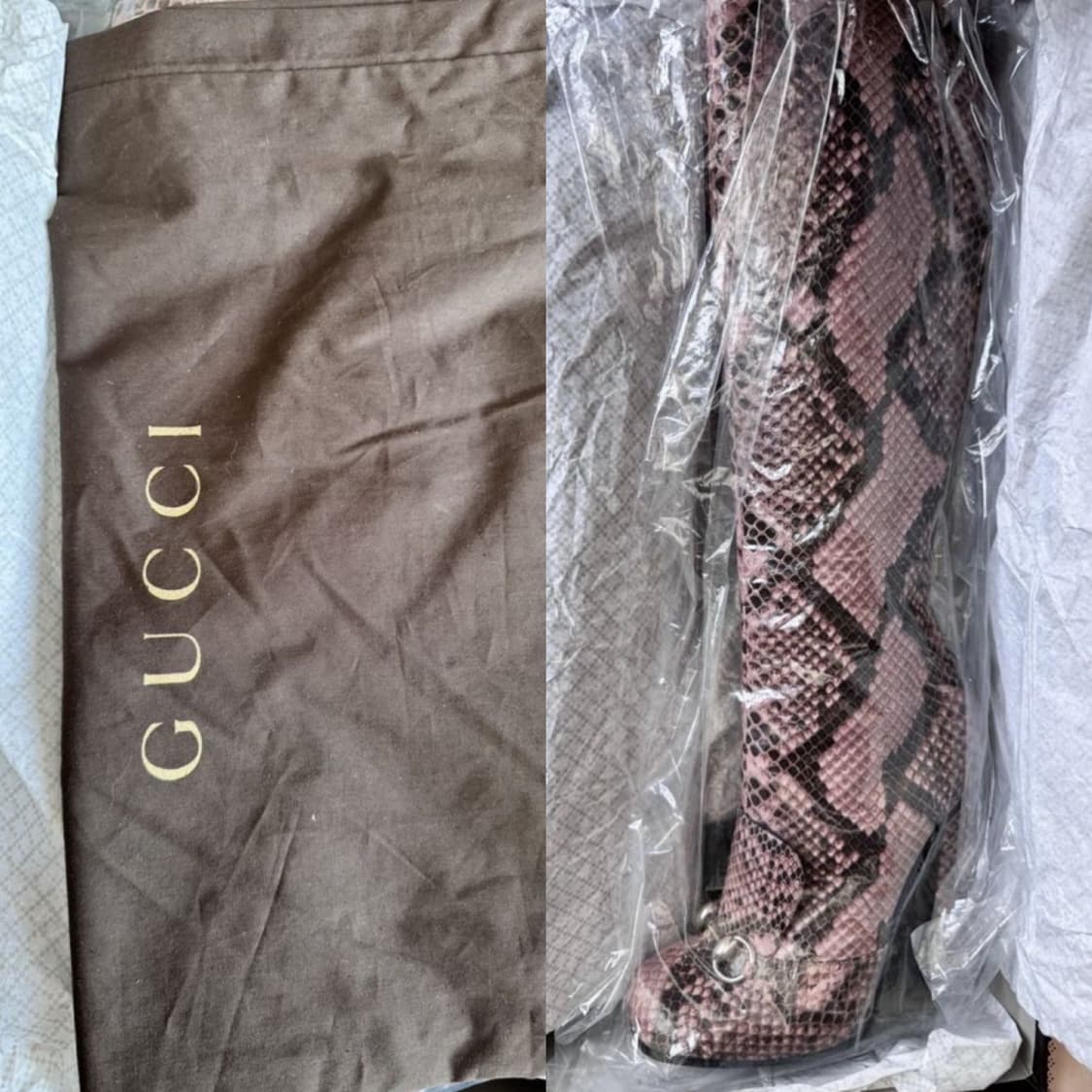 GUCCI 구찌 홀스빗 부츠(파이톤 스킨-뱀피)36 사이즈-해외발송 상품이미지10