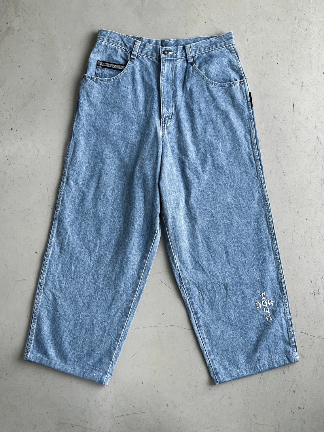 독타운 올드스쿨 빅사이즈 라이트 데님 팬츠 상품이미지3